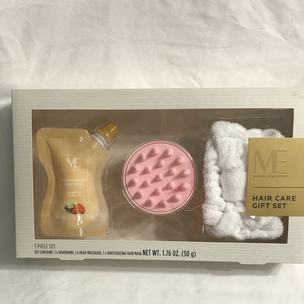 3piece Hair Care Gift set: Headband/Head Massager/moisturizer Hair Mask.